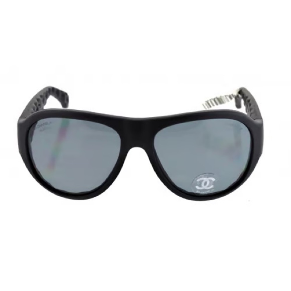 Chanel 6050 Matte Black Aviator Sunglasses